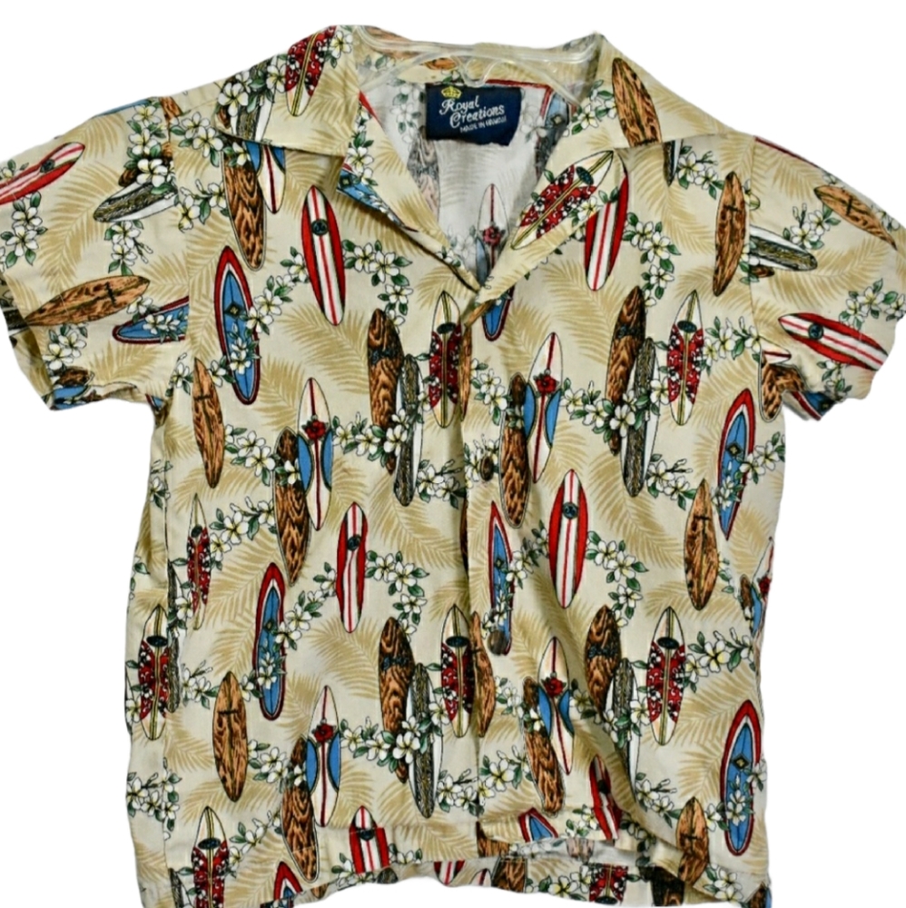 Toddler Royal Creations Hawaiian Print Shirt 4